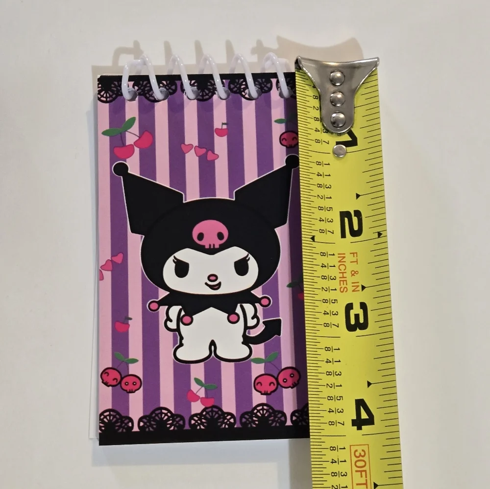 Cute Waving Kuromi Pen and Notepad Set